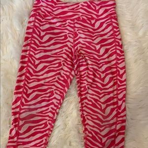Pink Zebra Workout leggings
